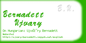 bernadett ujvary business card